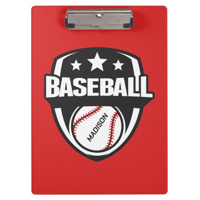 Custom Name & Colour Baseball Clipboard (Front)