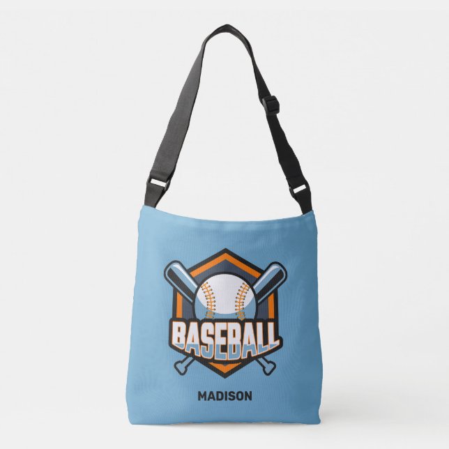 Custom Name & Colour Baseball Crossbody Bag (Front)