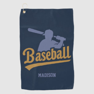 Custom Name & Colour Baseball Player Golf Towel