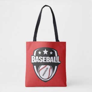 Custom Name & Colour Baseball Tote Bag