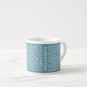 Custom Name & Colour Beach House cups