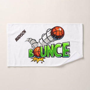 Custom name & colour BOUNCE Basketball towel