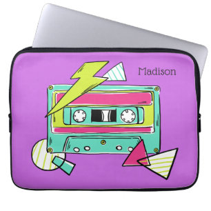 Custom name & colour Casette Tape laptop sleeves
