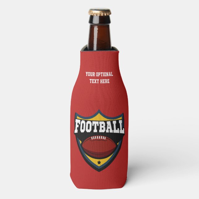 Custom name & colour Football Bottle Cooler (Bottle Front)