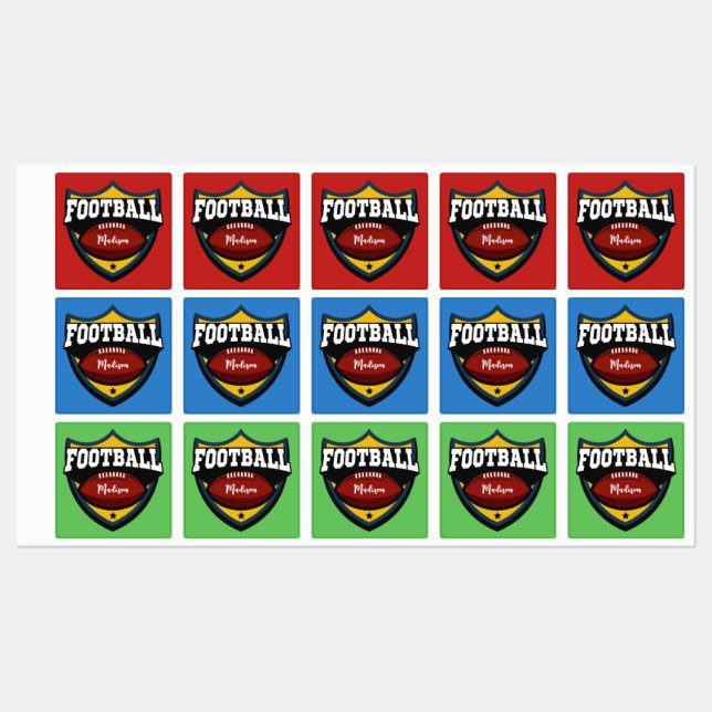 Custom name & colour Football Logo (Sheet)