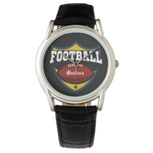 Custom name & colour Football Logo watches