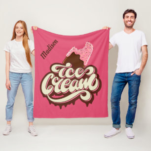 Custom name & colour Ice Cream blankets