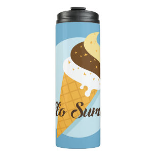 Custom name & colour Ice Cream Hello tumbler
