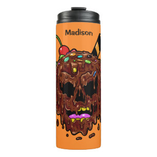 Custom name & colour Ice Cream Skull tumbler