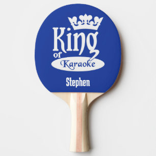 Custom Name & Colour King of Karaoke Ping Pong Paddle