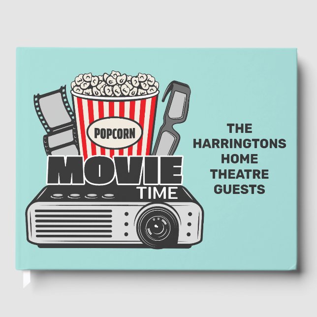 Custom Name & Colour Movie Guest Book (Front)