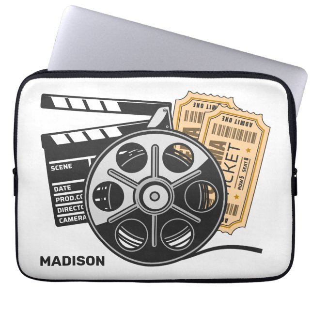 Custom Name & Colour Movie Laptop Sleeve (Front)
