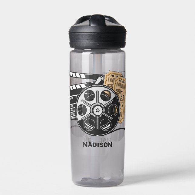 Custom Name & Colour Movie Water Bottle (Front)