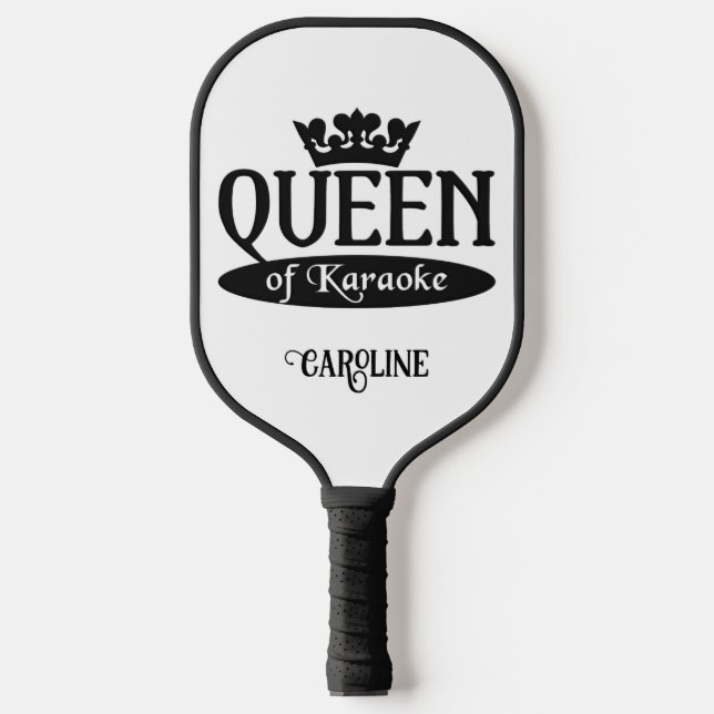 Custom Name & Colour Queen of Karaoke Pickleball Paddle (Front)