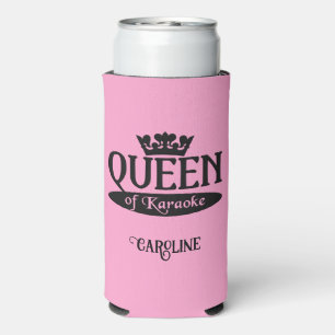 Custom Name & Colour Queen of Karaoke Seltzer Can Cooler