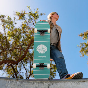 Custom Name & Colour Seashell Skateboard