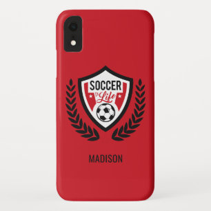 Custom name & colour Soccer Logo phone cases