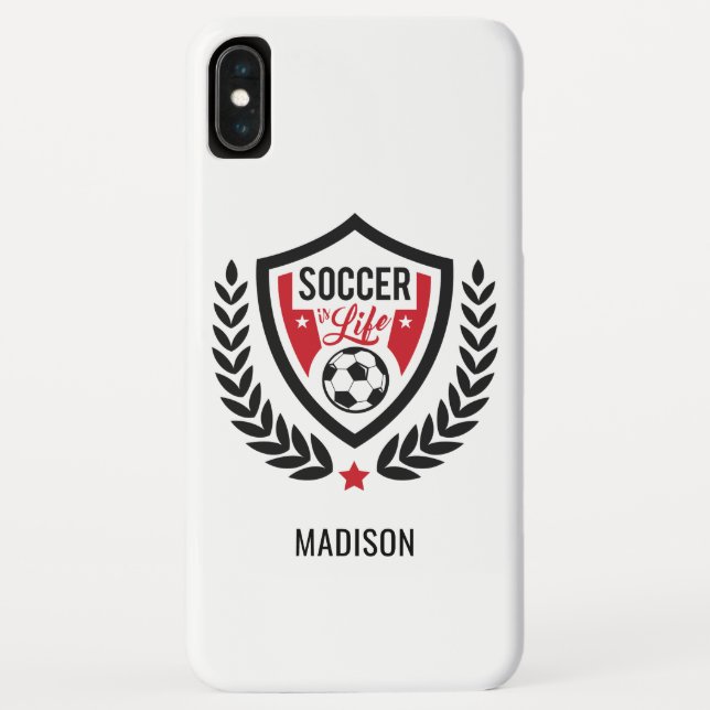 Custom name & colour Soccer Logo phone cases (Back)