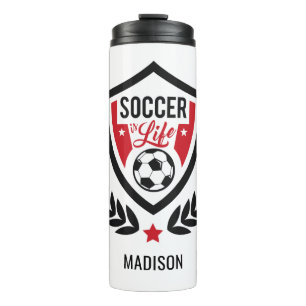 Custom name & colour Soccer Logo tumbler