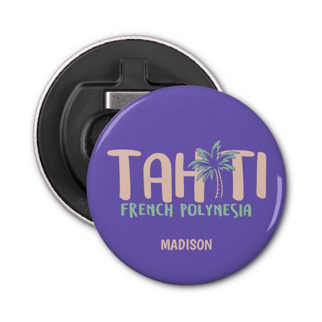 Custom Name & Colour Tahiti Bottle Opener (Front)