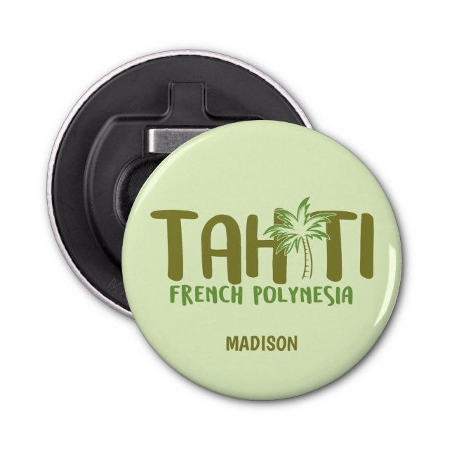 Custom Name & Colour Tahiti Bottle Opener (Front)