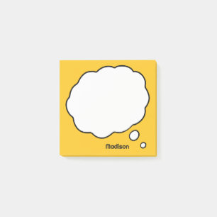 Custom Name & Colour Thought Bubble Post-it Notes