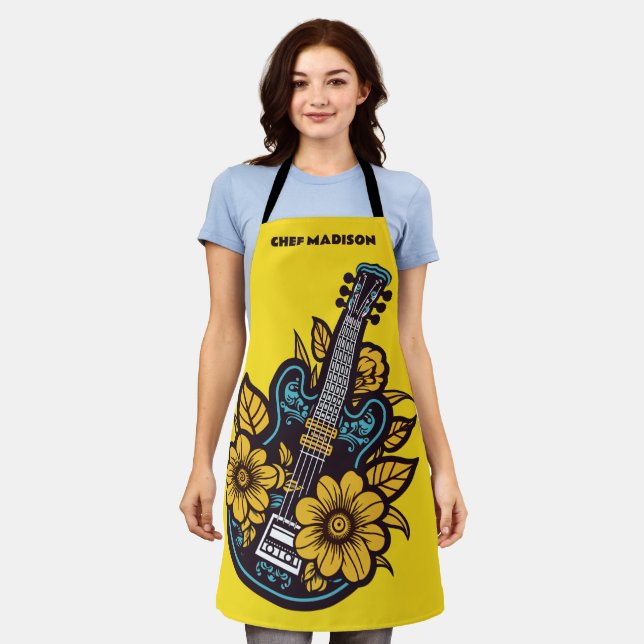 Custom Name & Colour Ukulele Apron (Worn)