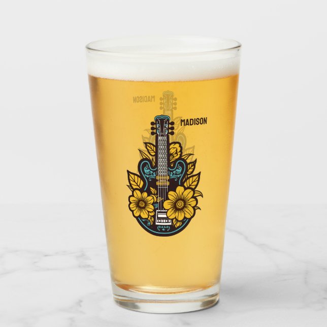 Custom Name & Colour Ukulele Glass (Back Filled)