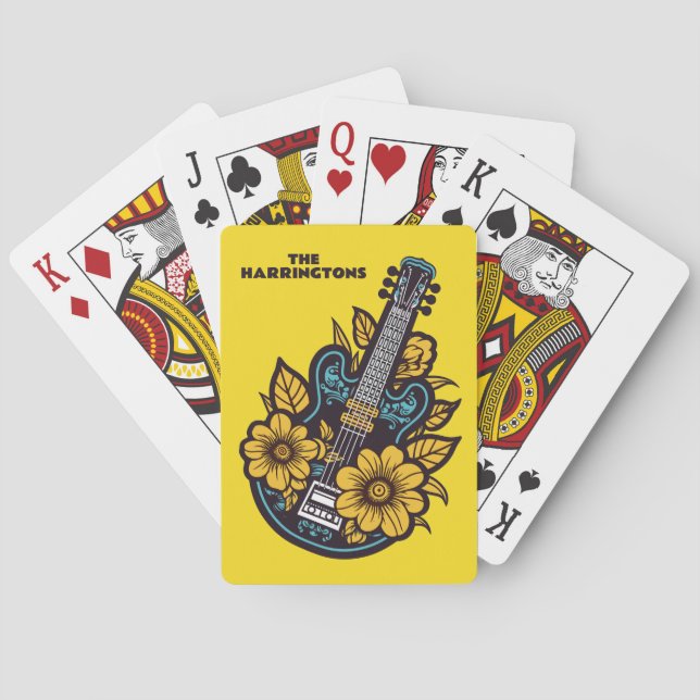 Custom Name & Colour Ukulele Playing Cards (Back)