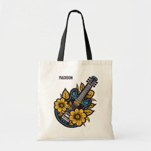 Custom Name & Colour Ukulele Tote Bag