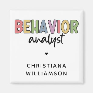 Custom Name Colourful Behaviour Analyst Magnet