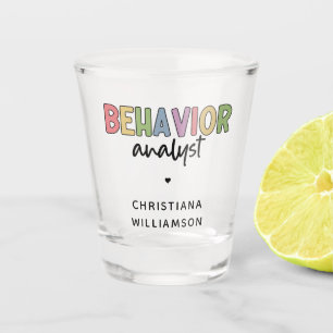 Custom Name Colourful Behaviour Analyst Shot Glass
