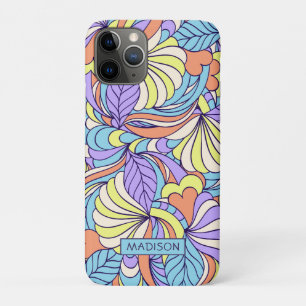 Custom name Colourful Doodles phone cases
