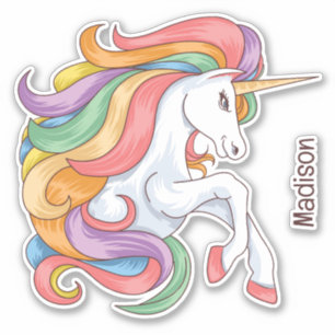 Custom Name Colourful Unicorn
