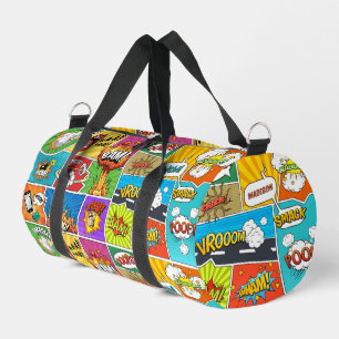 Custom Name Comics Duffle Bag