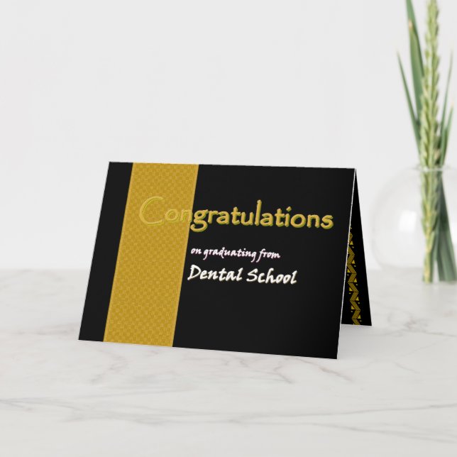 CUSTOM NAME Congratulations - Dental School Card (Front)