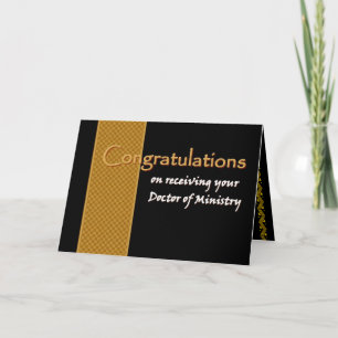 CUSTOM NAME Congratulations - Doctor of Ministry Card