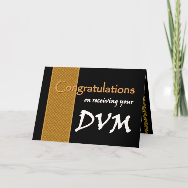 CUSTOM NAME Congratulations - DVM Card (Front)