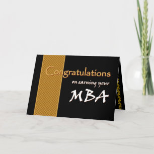 CUSTOM NAME Congratulations - MBA Card