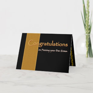 CUSTOM NAME Congratulations - Passing Bar Exam Card
