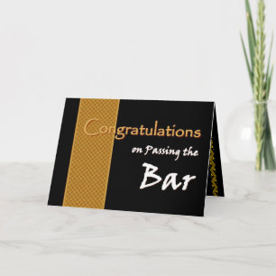 CUSTOM NAME Congratulations - Passing Bar Exam Card