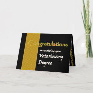 CUSTOM NAME Congratulations - Veterinary Degree Card