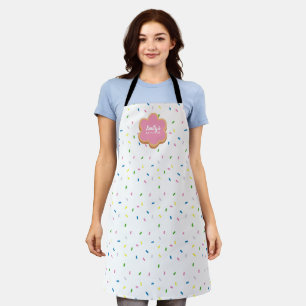 Custom Name Cookie Sprinkle Kitchen Apron