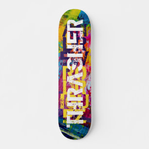 Custom Name Cool Colourful Skateboard Deck
