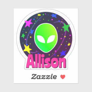 Custom Name Cool Funny Alien Space Galaxy Stars 