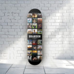 Custom Name Cool Trendy Instagram Photo Collage Skateboard<br><div class="desc">Modern Instagram Photo Collage design for skateboards: Personalise with your favourite photos as well as message with custom names and make this the coolest Birthday gift ever!</div>