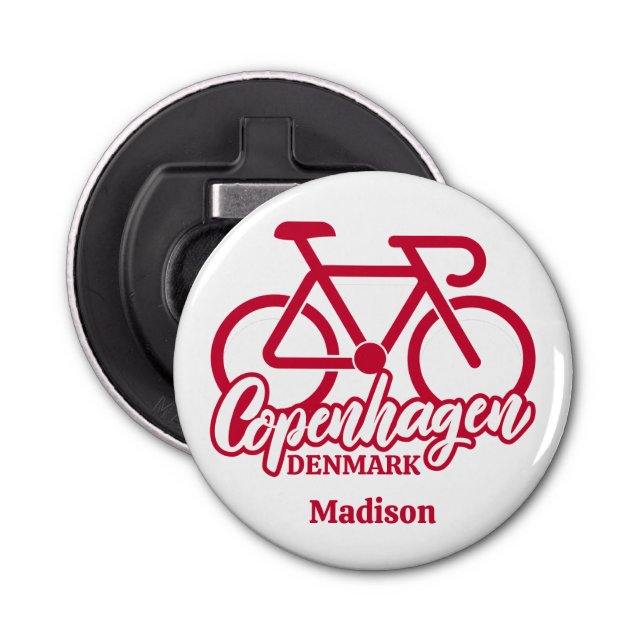 Custom Name Copenhagen Denmark Bottle Opener (Front)