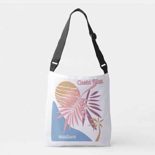 Custom Name Costa Rica Crossbody Bag (Front)