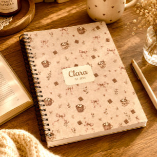 Custom Name Cosy Cocoa Hot Chocolate Readers Gift Notebook
