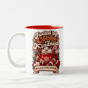 Custom Name Cosy Teacher Era Christmas Two-Tone Coffee Mug